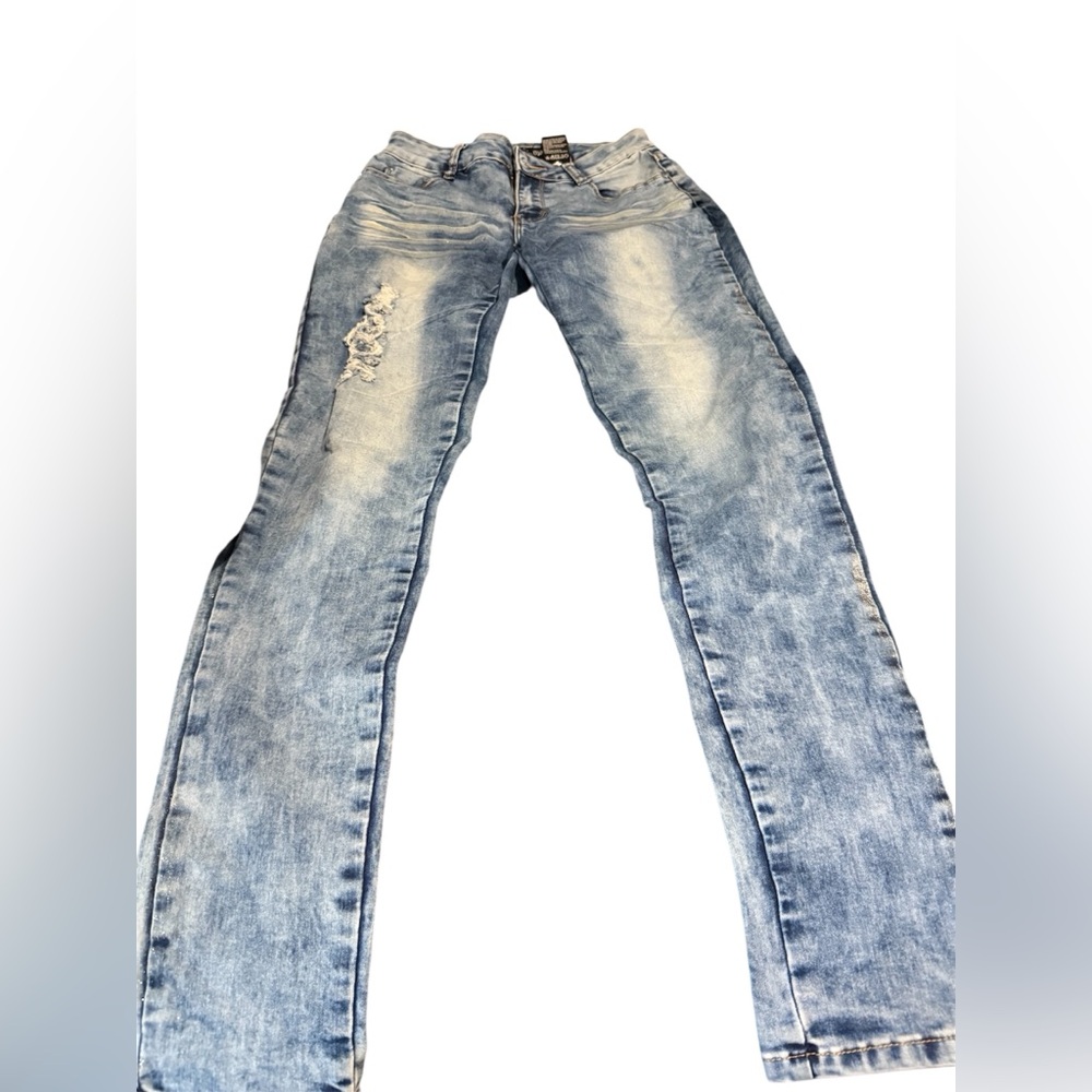 Women's Blue Distressed Jeans